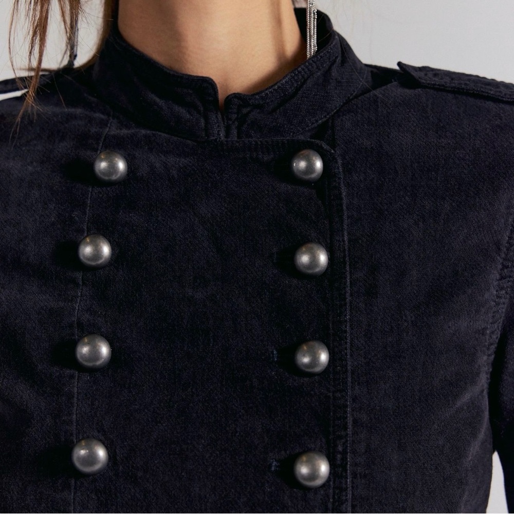Free People Lotty Velvet Military Jacket - Picture 4 of 9